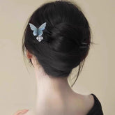 Blue Butterfly Hairpin Accessory for Traditional Chinese Hanfu - Jianxi Hanfu