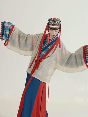 chinese style women's hanfu ruqun dress red skirt - Jianxi Hanfu