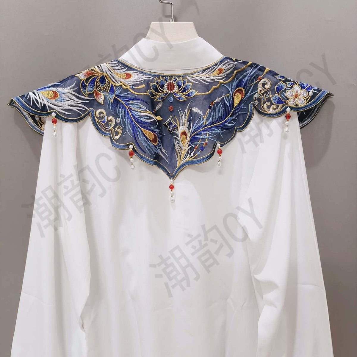 chinese ming dynasty blue yunjian cloud collar - Jianxi Hanfu