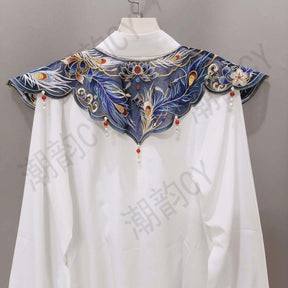 chinese ming dynasty blue yunjian cloud collar - Jianxi Hanfu