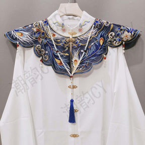 chinese style blue yunjian cloud collar - Jianxi Hanfu