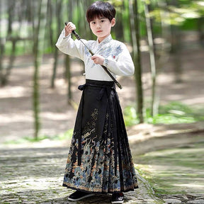 Boy's Hanfu Mamian Skirt set - Jianxi Hanfu