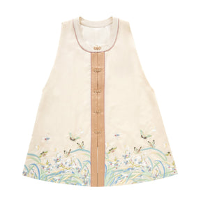 hanfu dress women's clothing white mamian skirts-Jianxi Hanfu