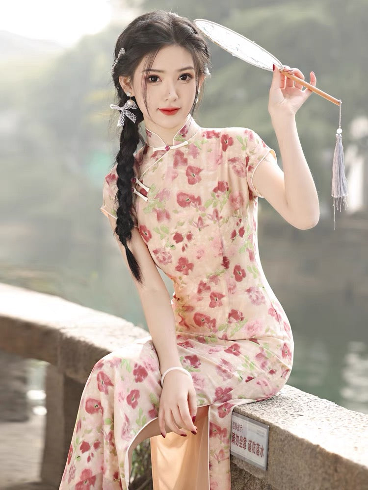 cheongsam dress modern hanfu qipao women hanfu-Jianxi Hanfu