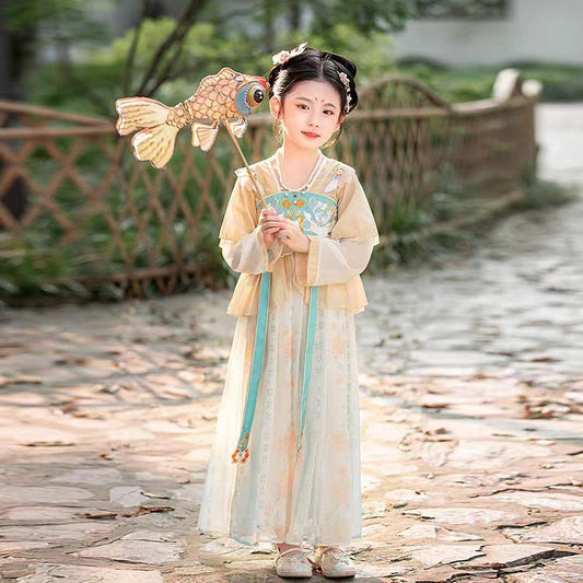 baby clothes baby costume Girls' Tang Dynasty Hanfu Ruqun-li qiu - Jianxi Hanfu