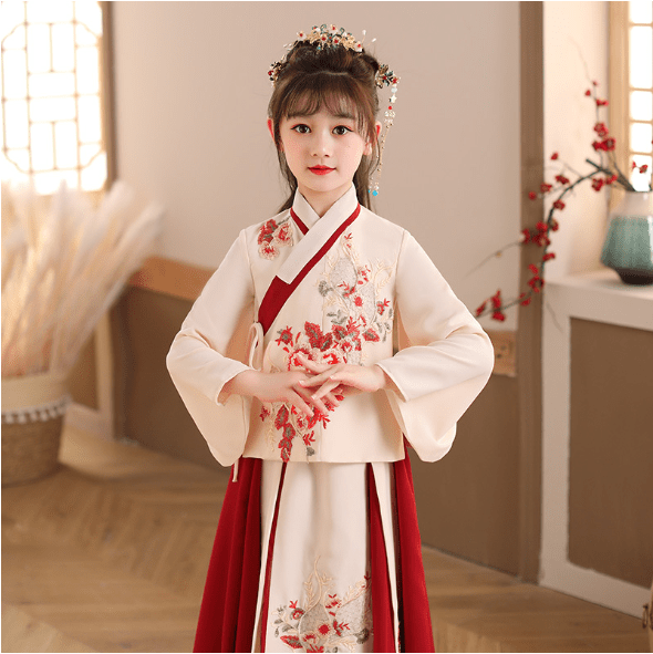 Children's Chinese Hanfu dresses for New Year and Christmas - Jianxi Hanfu