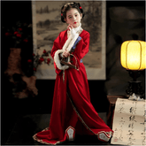 Children's Hanfu Warring State Rope Zhanguopao For Winter - Jianxi Hanfu