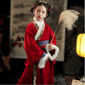 Children's Hanfu Warring State Rope Zhanguopao For Winter - Jianxi Hanfu