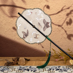 chinese folding round fan butterfly-Jianxi Hanfu