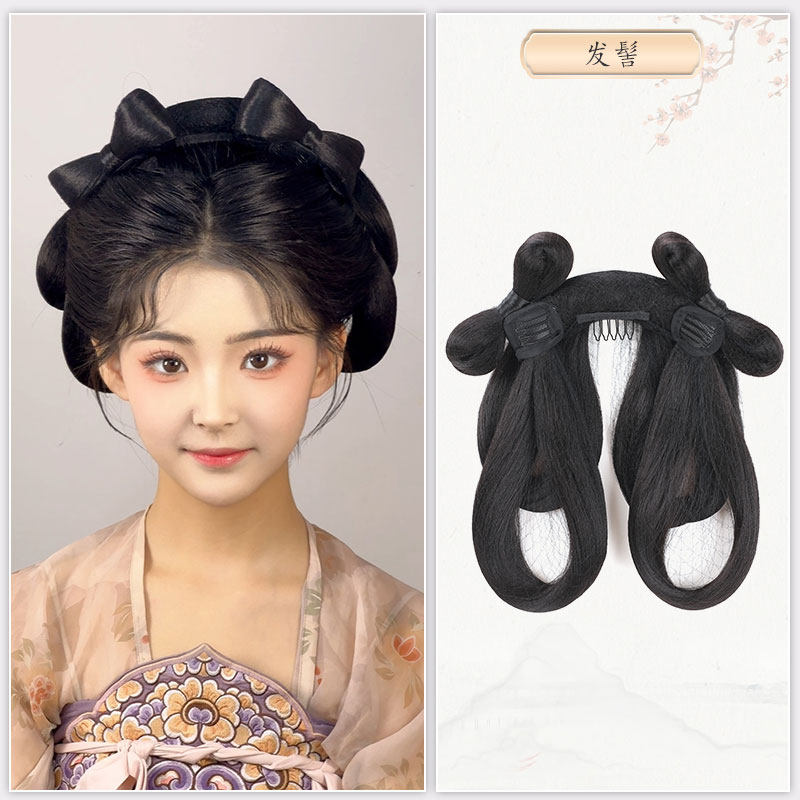 chinese women's hanfu accessories black wig hair - Jianxi Hanfu