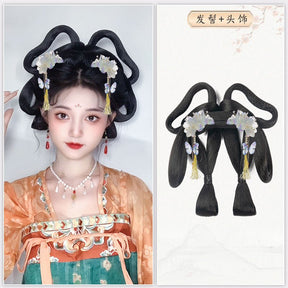 chinese song dyansty women's hanfu accessories black fake hair - Jianxi Hanfu
