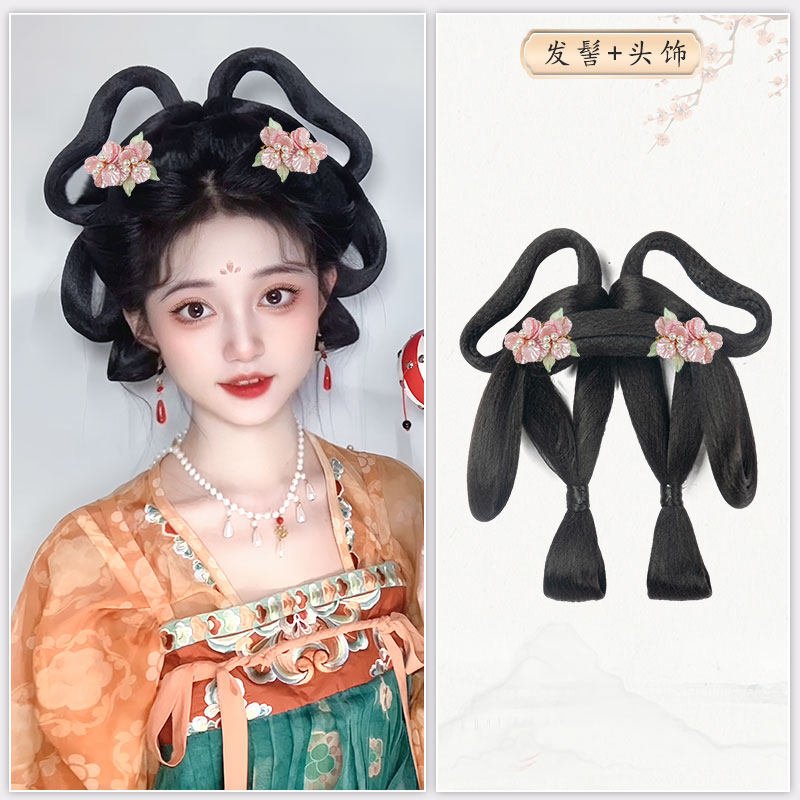 chinese ming dyansty women's hanfu accessories black fake hair - Jianxi Hanfu