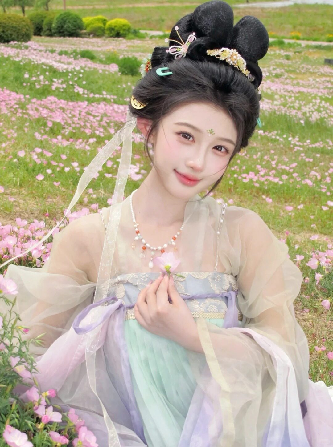 chinese ming dynasty women's hanfu accessories black fake hair - Jianxi Hanfu