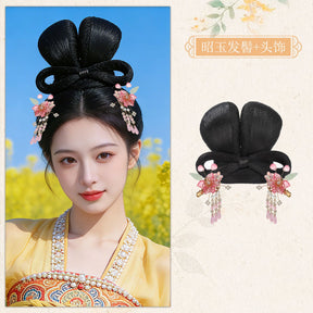 chinese women's hanfu accessories black fake hair - Jianxi Hanfu