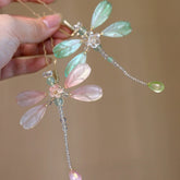 chinese style women's hair accessories pink hairpin - Jianxi Hanfu