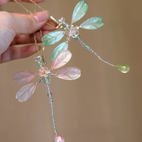 chinese style women's hair accessories pink hairpin - Jianxi Hanfu