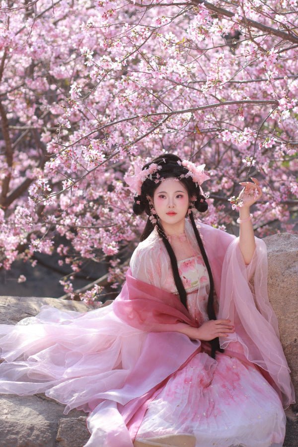 cherry blossom pink hanfu dress Cherry Blossoms