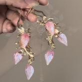 chinese women's hanfu accessories pink hairpin yanbin- Jianxi Hanfu