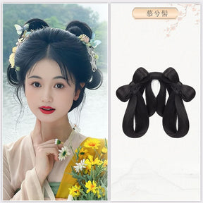 chinese song dynasty women's hanfu accessories black wig hair - Jianxi Hanfu