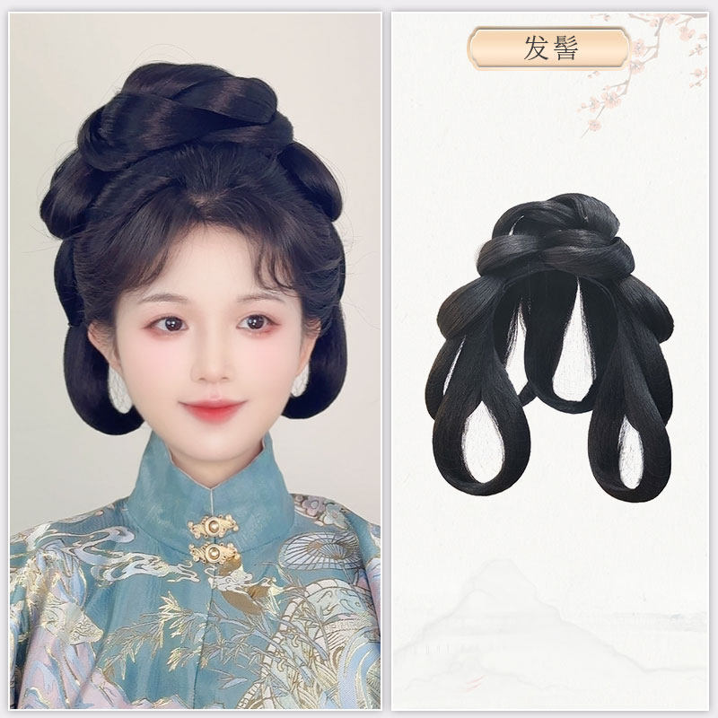 chinese ming dynasty women's hanfu accessories fake hair - Jianxi Hanfu