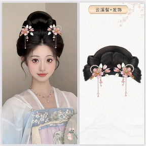 chinese hanfu fake hair black wig hair - Jianxi Hanfu