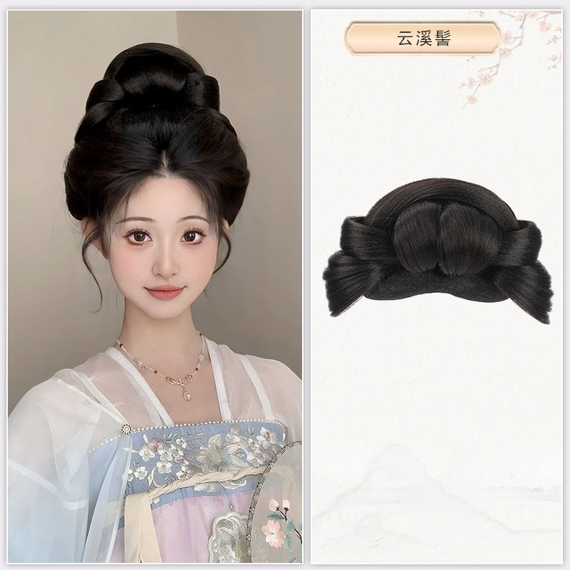 ancient chinese hanfu fake hair black wig hair - Jianxi Hanfu