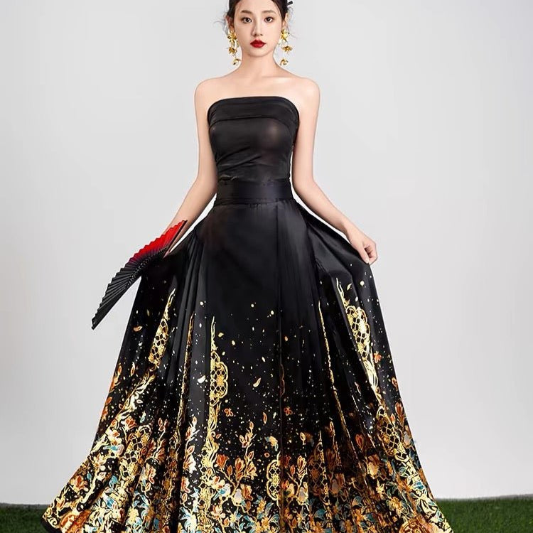 girls' Hanfu Ming Dynasty Mamian Skirt - Jianxi Hanfu