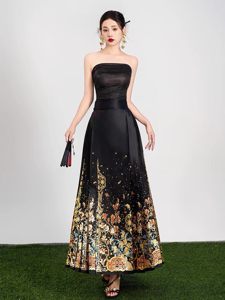 girls' dress Ming Dynasty Mamian Skirt - Jianxi Hanfu