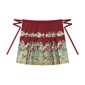 Chinese Hanfu Ming Dynasty Mamian Skirt - Qian Li - Jianxi Hanfu