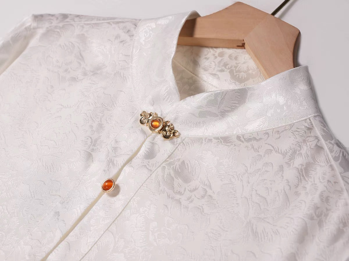 Chinese Ming Dynasty Clothing Wedding Dress - Miao Jin Shan Shui - Jianxi Hanfu
