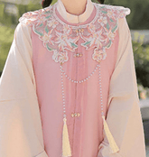 chinese women's pink green yunjian cloud collar - Jianxi hanfu