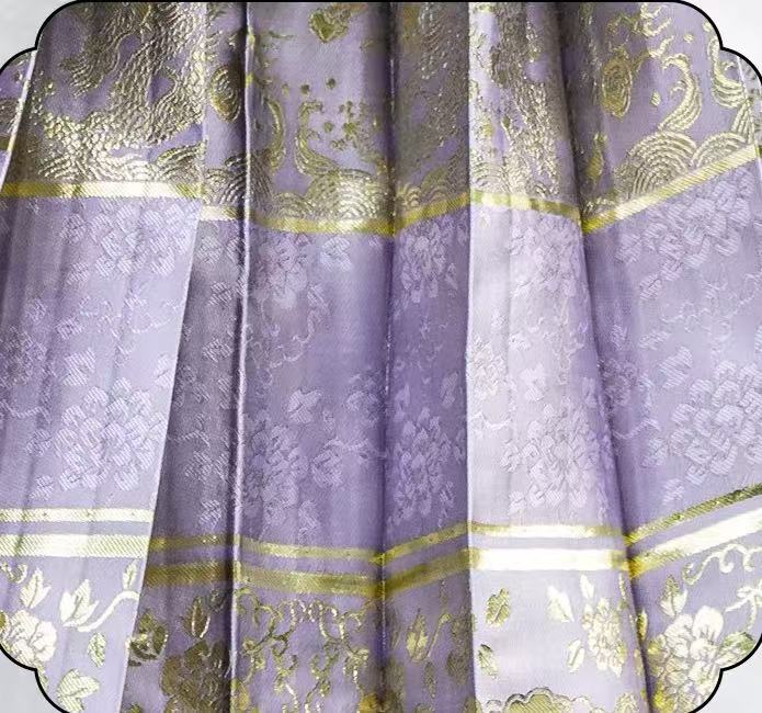 Chinese Ming Dynasty Fashion Mamianqun - Purple - Jianxi Hanfu