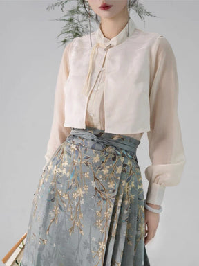 Chinese Ming Dynasty Mamian Skirt - Chui Si Mo Li - Jianxi Hanfu