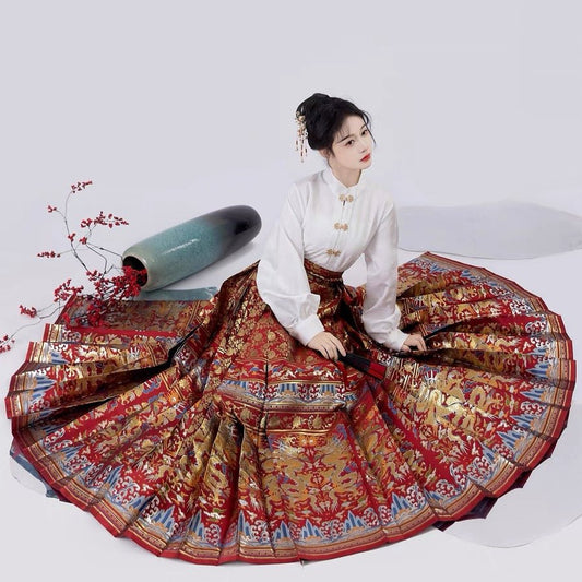 girls' clothes  Mamian Skirt - Jianxi Hanfu