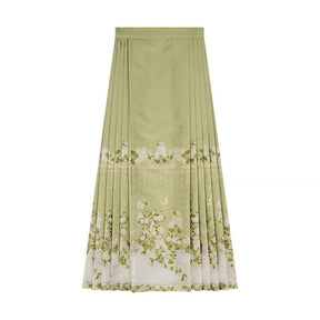 Chinese Ming Dynasty Mamian Skirt - Li Hua Song - Jianxi Hanfu