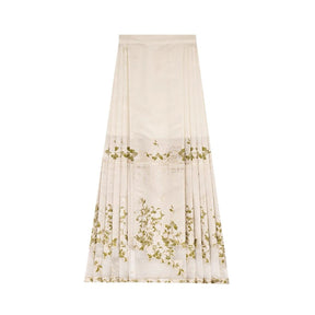 Chinese Ming Dynasty Mamian Skirt - Li Hua Song - Jianxi Hanfu