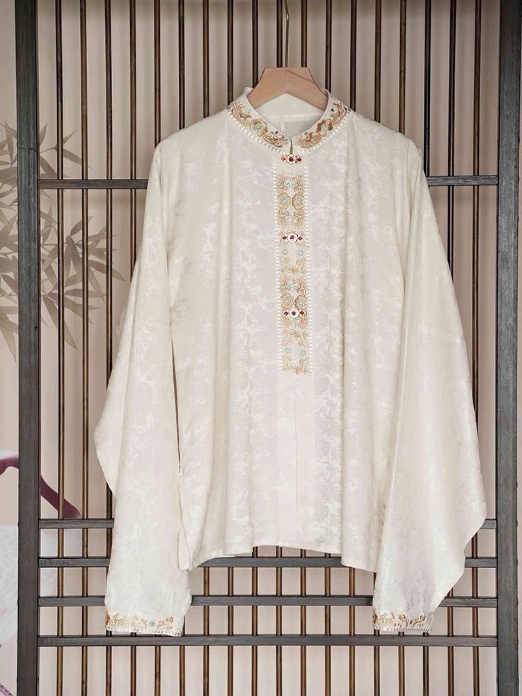 white shirt Mamian Skirt - Jianxi Hanfu
