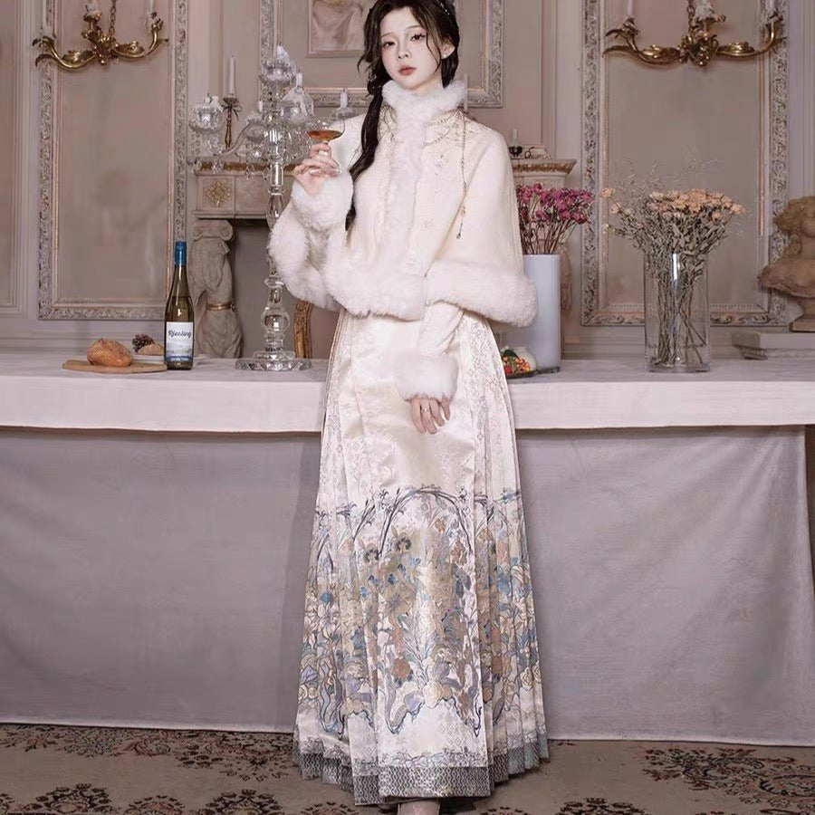 spring girls' hanfu ming dynasy horse face skirt-Jianxi Hanfu
