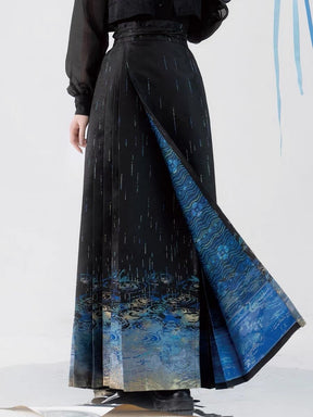 Chinese Ming Dynasty Mamian Skirt - Ting Yu - Jianxi Hanfu