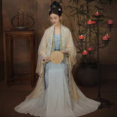 yellow Chinese Song Dynasty clothing- Jianxi Hanfu
