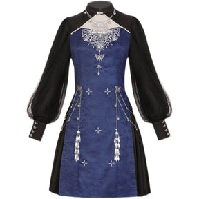 black new chinese style qi lolita dresses summer skirt - Jianxi Hanfu