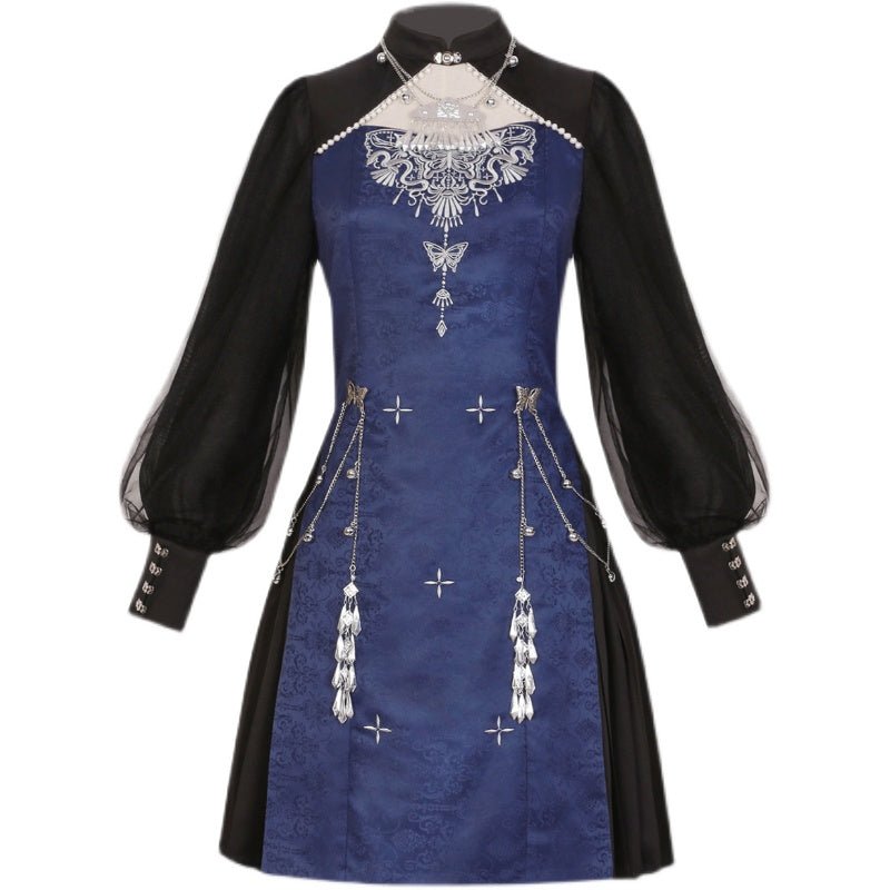 black new chinese style qi lolita dresses summer skirt - Jianxi Hanfu