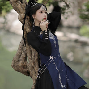 new chinese style blue qi lolita dresses summer skirt - Jianxi Hanfu
