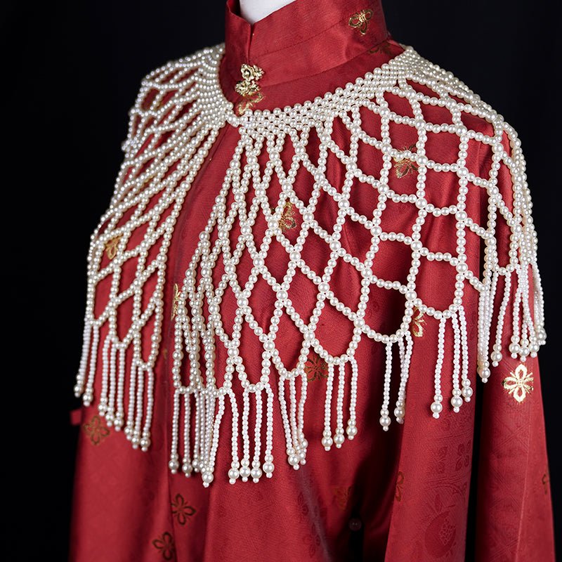 ming dynasty women's hanfu yunjian tang dynasty ruqun pearl qipao cloud collar - Jianxi Hanfu