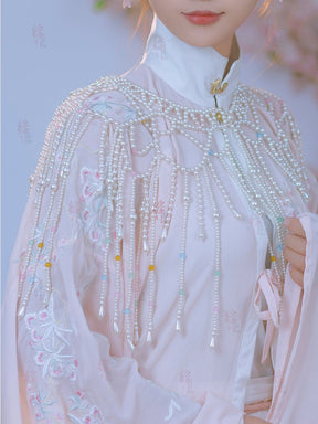 Chinese women's qipao cloud collar  yunjian colorful pearl - Jianxi Hanfu