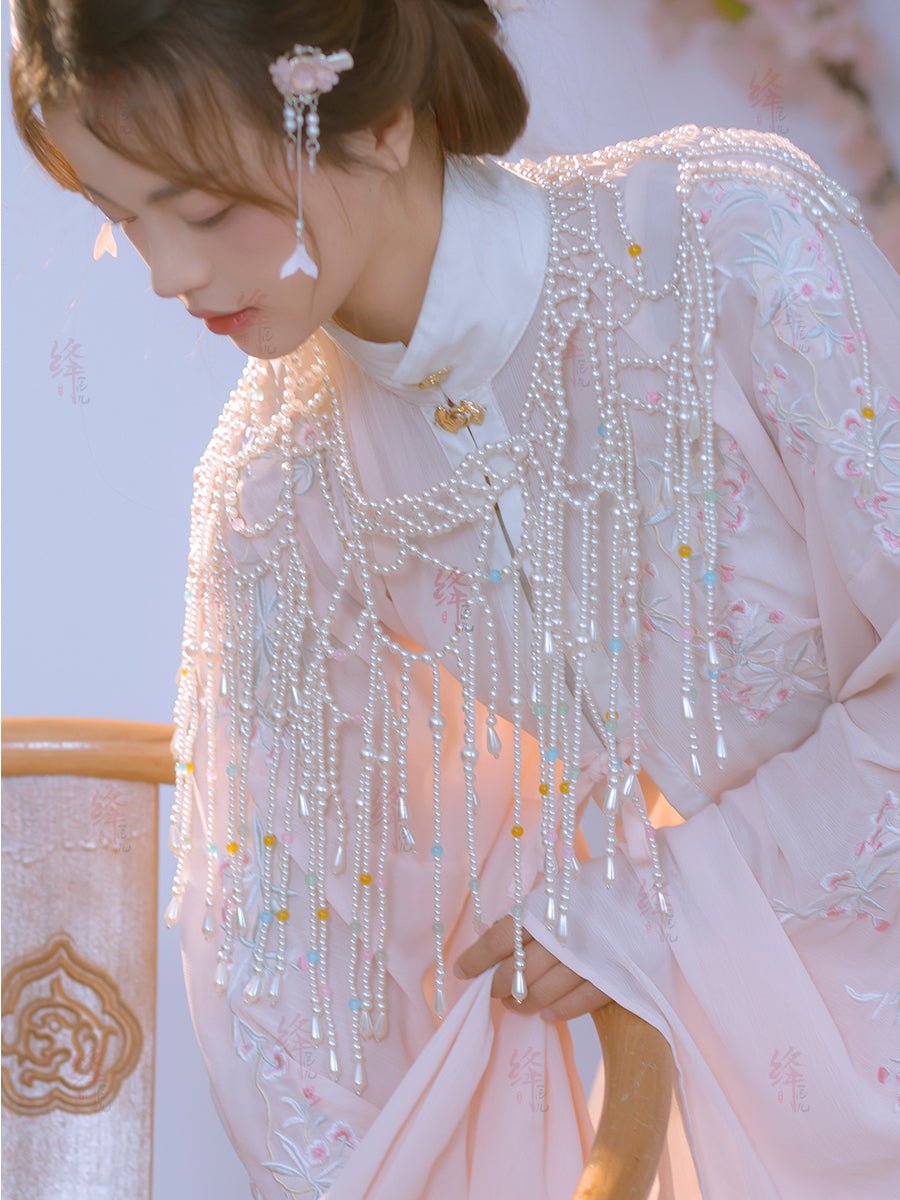 women's hanfu yunjian pearl cloud collar ming dynasty - Jianxi Hanfu