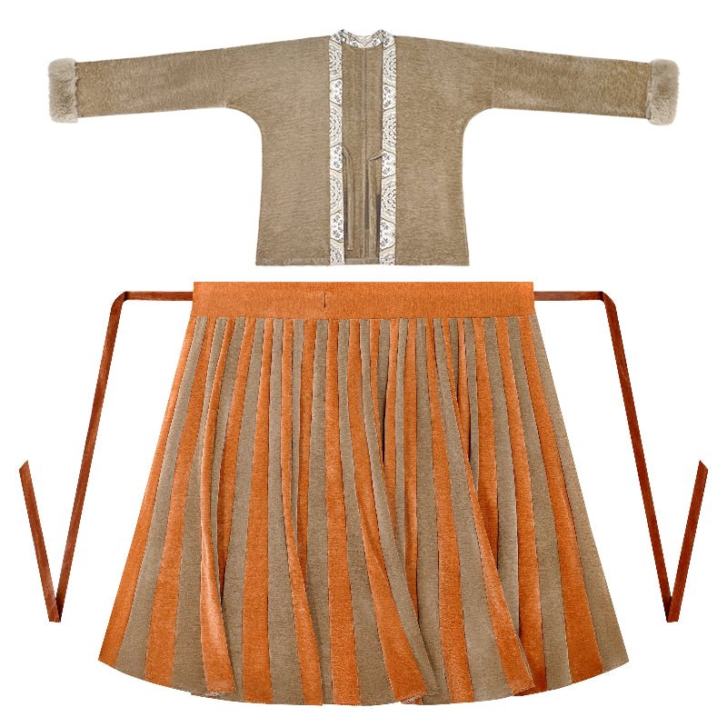 tang dynasty women's oversized winter hanfu ruqun dress - Jianxi Hanfu