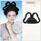 chinese song dynasty women's hanfu accessories black fake hair tessal hairpin - Jianxi Hanfu