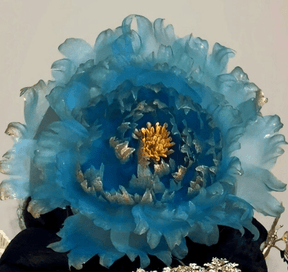 chinese tang dynasty blue poney women's hanfu accessories hairpin - Jianxi Hanfu