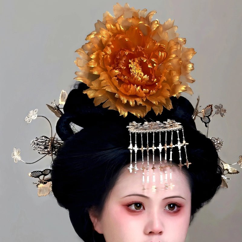 orange poney chinese style hanfu accessories hairpin - Jianxi Hanfu